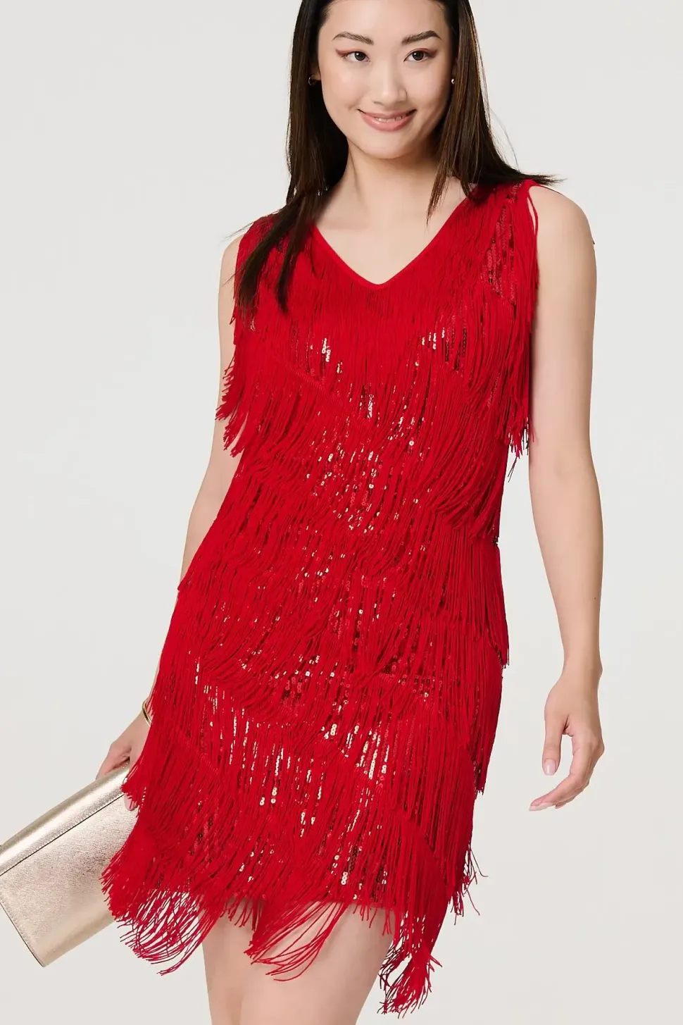 Sequin Tassel Fringed Mini Dress