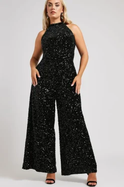 Sequin Velvet Jumpsuit