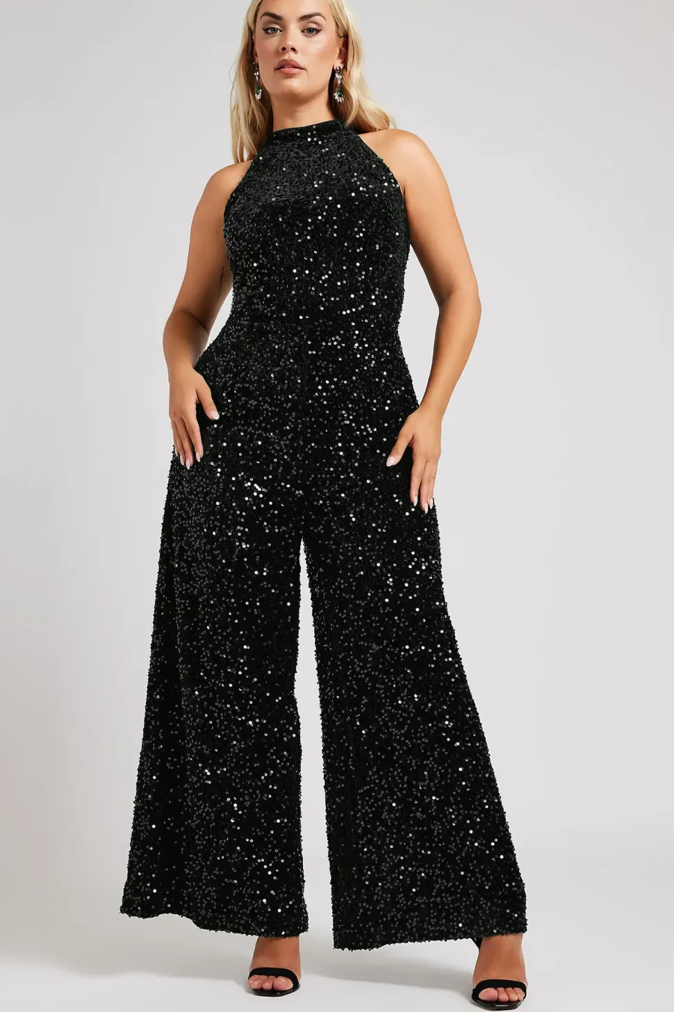 Sequin Velvet Jumpsuit