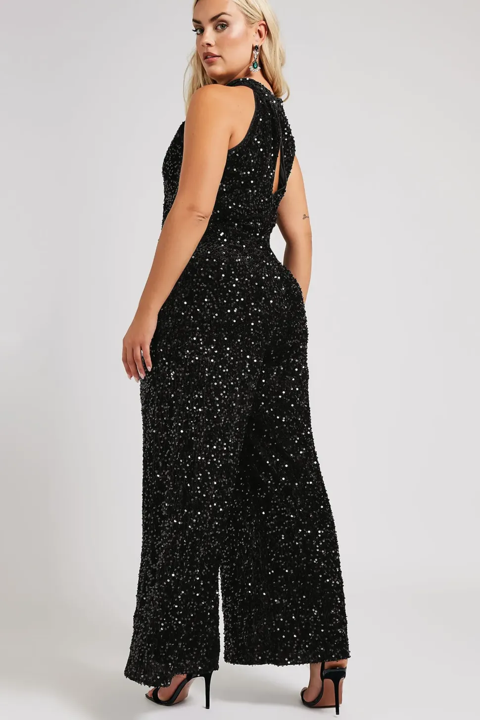 Sequin Velvet Jumpsuit