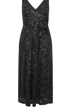 Sequin V-Neck Maxi Dress