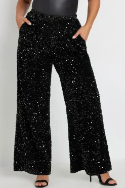 Sequin Wide Leg Trousers