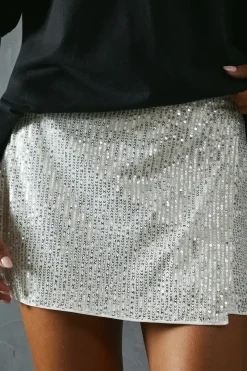 Sequin Wrap Over Skort