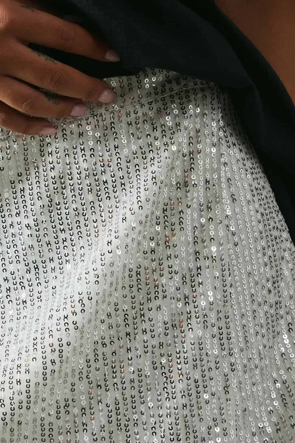 Sequin Wrap Over Skort