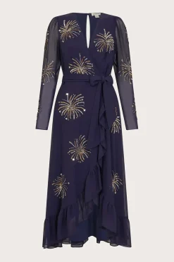 Serena Embellished Wrap Dress
