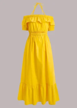 Serena Poplin Bardot Dress-