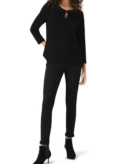 Seren Textured Chain Detail Top-