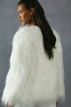 Shaggy Faux Fur Coat
