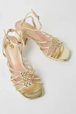 Shantel Triple Knot High Block Heeled Sandals