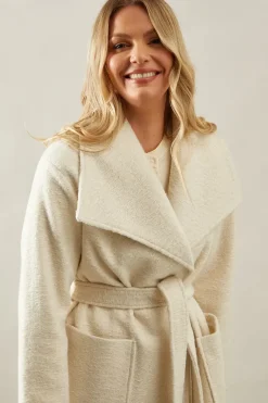 Shawl Collar Belted Coat