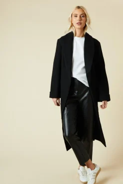 Shawl Collar Midi Coat