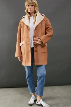 Shearling Bonded Coat