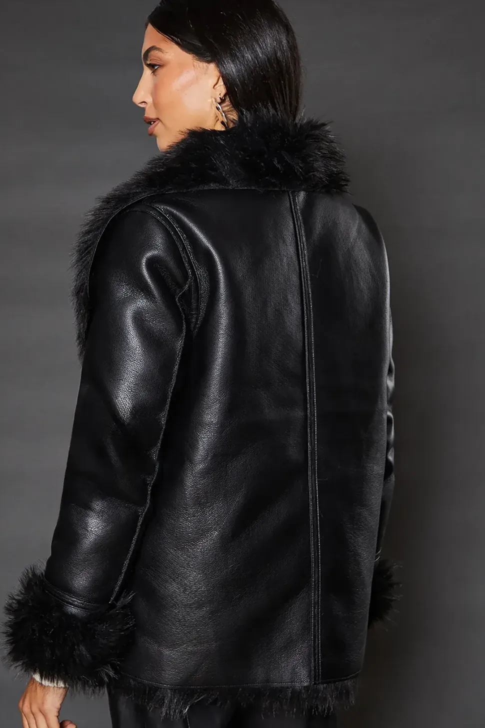 Shearling Suedette Jacket