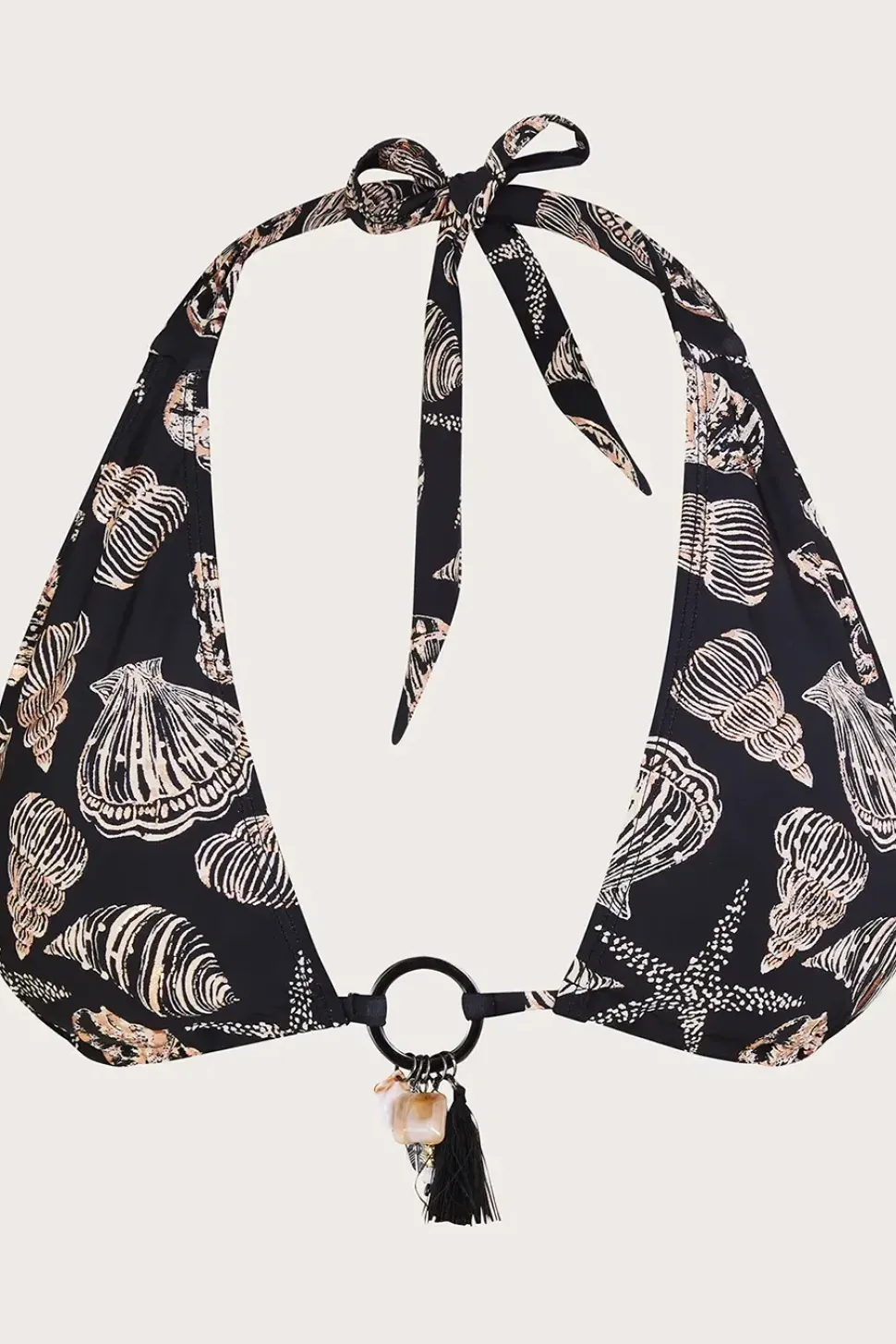 Shell Foil Print Bikini Top