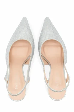 Shimmer 'Cordelia' Low Heel Slingback Court Shoe