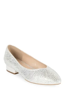 Shimmer 'Finley' Wide Fit Low Block Heel Court Shoes
