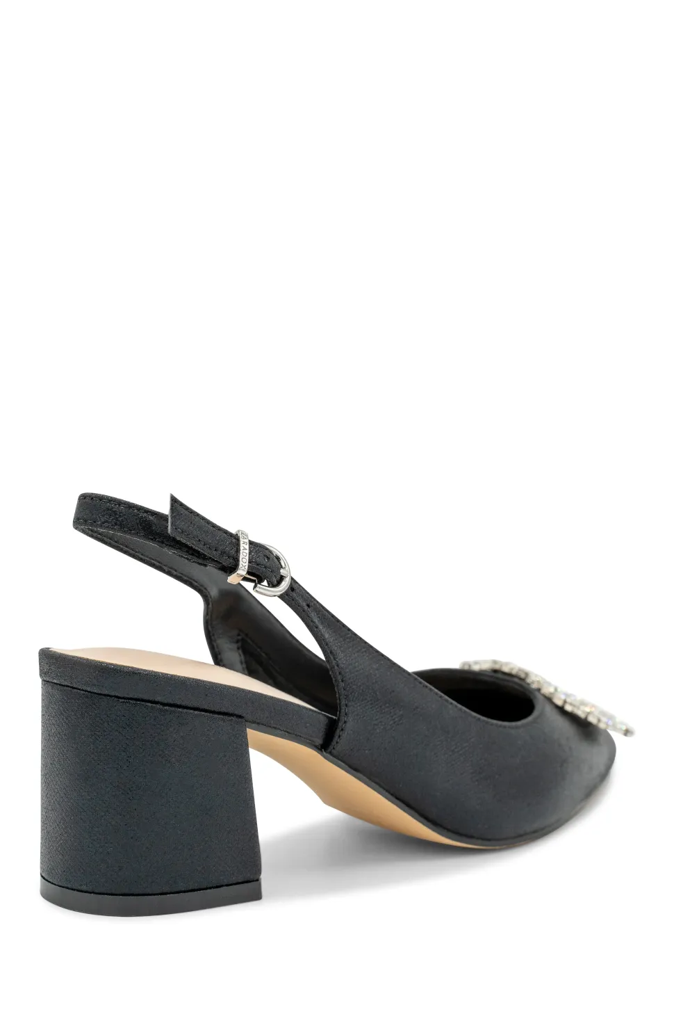 Shimmer 'Innika' Mid Block Heel Slingback Court Shoe