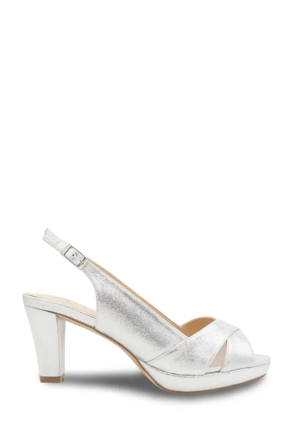 Shimmer 'Luisa' Sling Back Platform Sandal