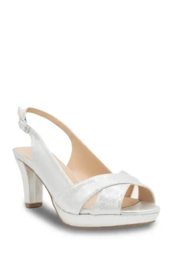 Shimmer 'Luisa' Sling Back Platform Sandal