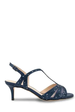 Shimmer 'Mirabel' Kitten Heel T-bar Sandal