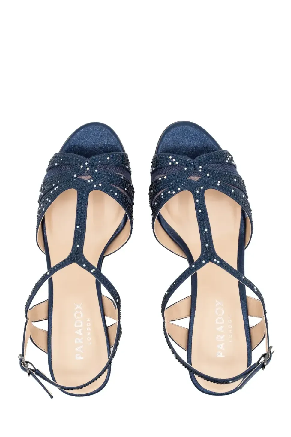 Shimmer 'Mirabel' Kitten Heel T-bar Sandal