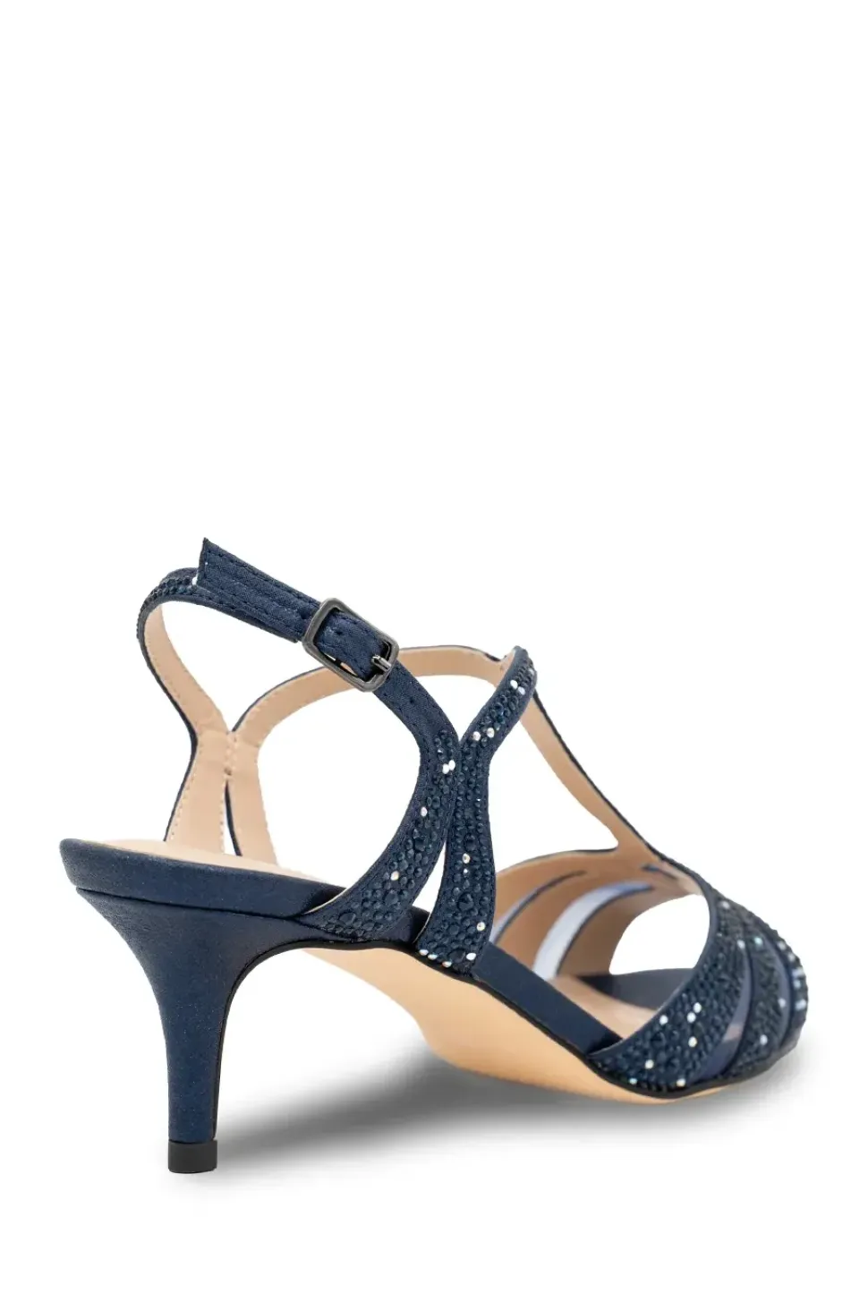 Shimmer 'Mirabel' Kitten Heel T-bar Sandal