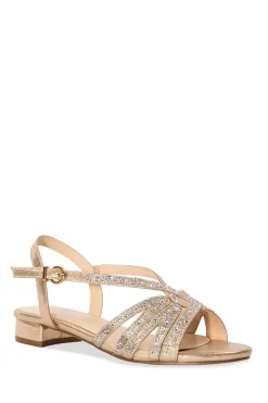Shimmer 'Quest' Wide Fit Low Heel Sandal