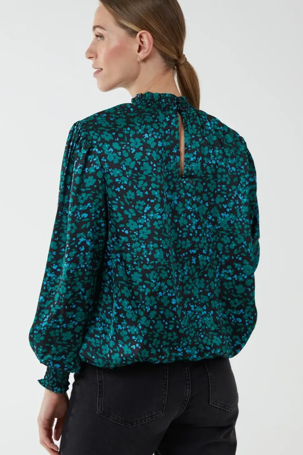 Shirred Balloon Elasticated Hem Top
