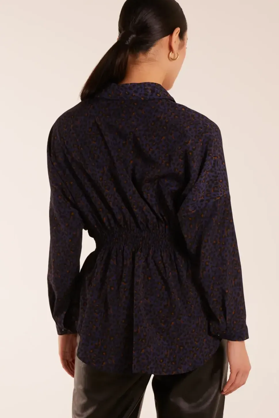 Shirred Batwing Shirt