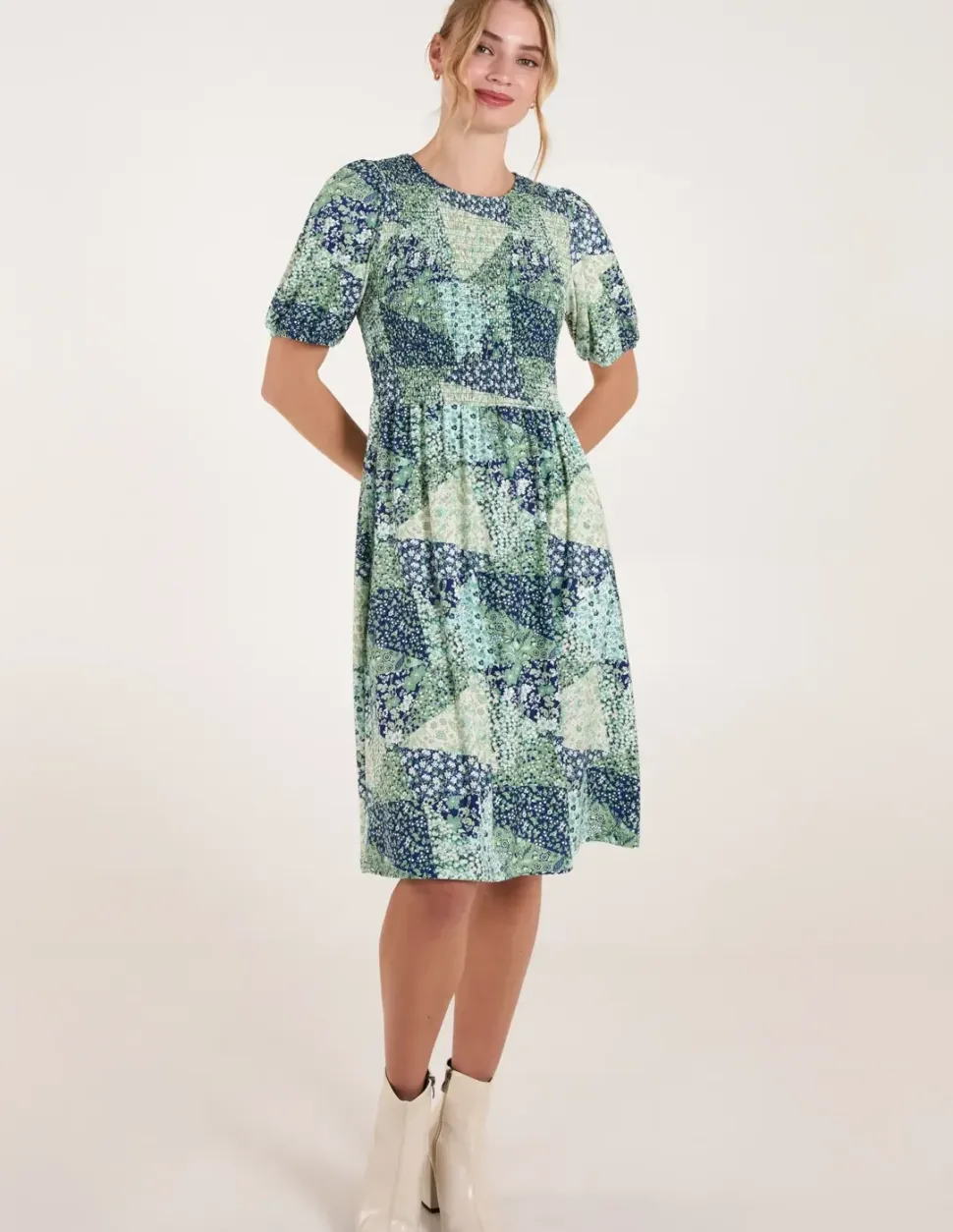 Shirred Bust Mini Dress