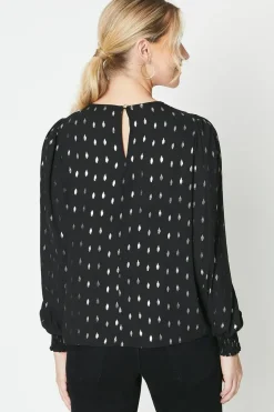 Shirred Cuff Blouse