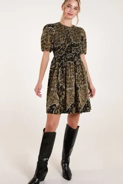 Shirred Front Mini Dress