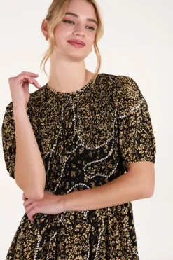 Shirred Front Mini Dress