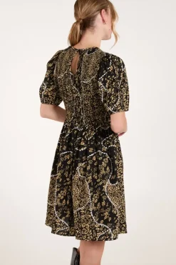 Shirred Front Mini Dress