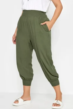 Shirred Harem Trousers