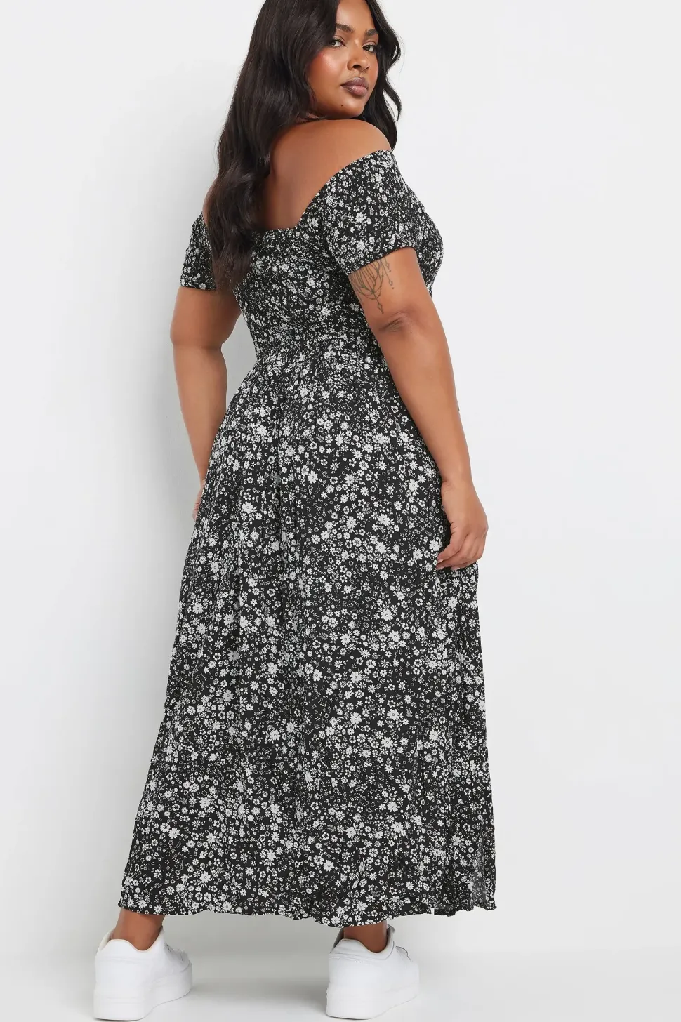 Shirred Maxi Dress