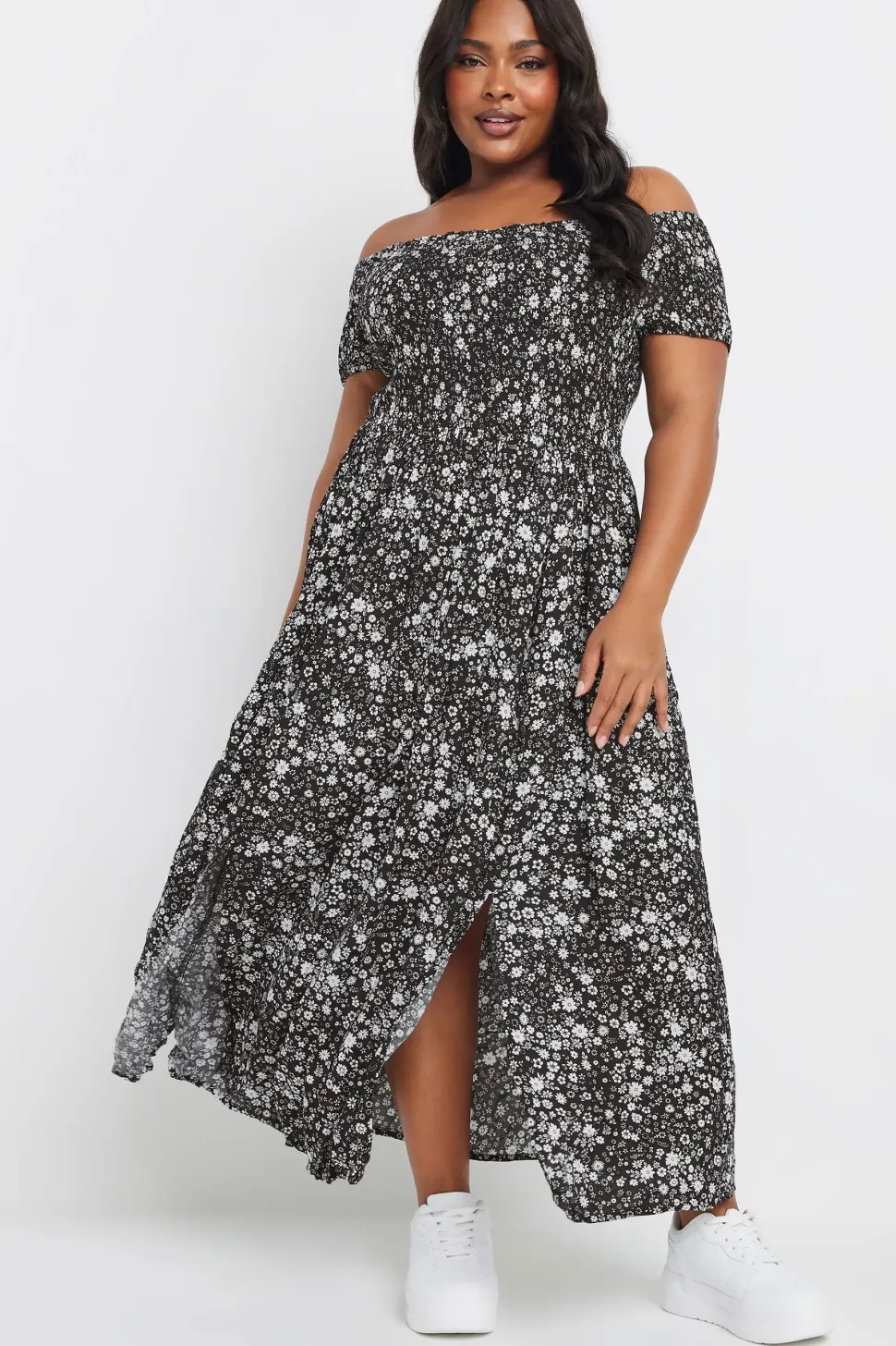 Shirred Maxi Dress
