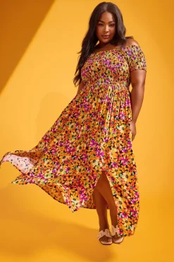Shirred Maxi Dress