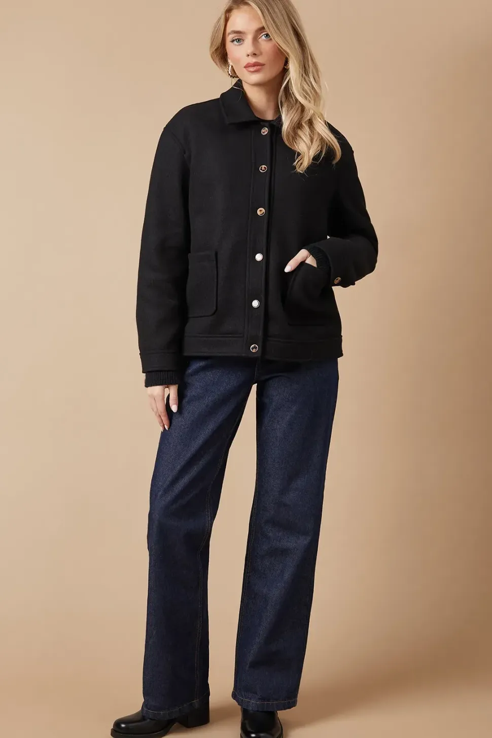 Short Button Through Coat