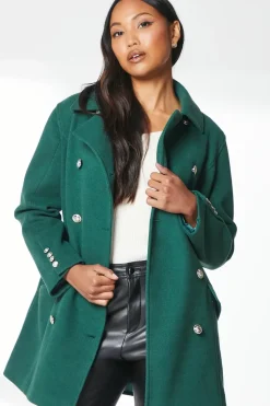 Short Military Double Breasted Coat