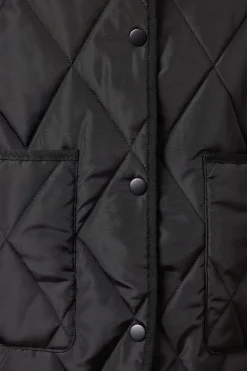 Short Quilted Diamond Padded Coat