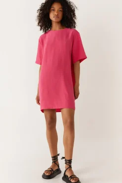 Short Sleeve Textured T-shirt Dress
