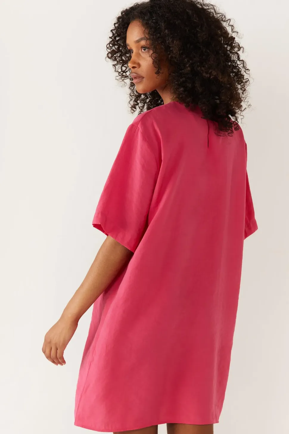 Short Sleeve Textured T-shirt Dress