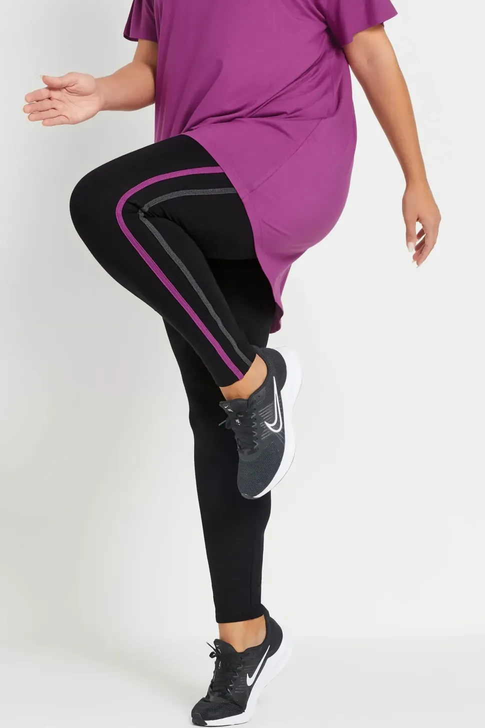 Side Stripe Stretch Leggings
