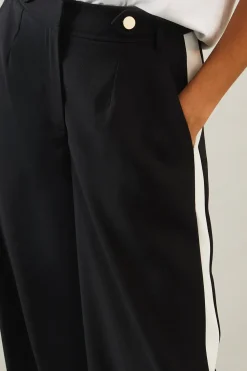 Side Stripe Wide Leg Trousers