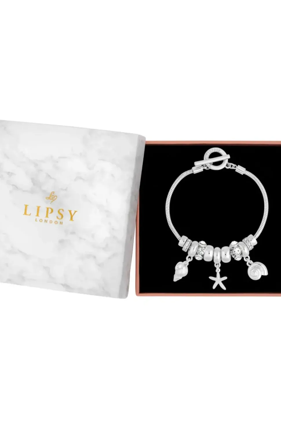 Silver Plated Coastal Charm Bracelet - Gift Boxed