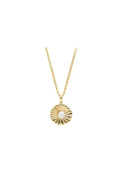 Simply Silver Gold Plated Sterling Silver 925 With Freshwater Pearl Necklace