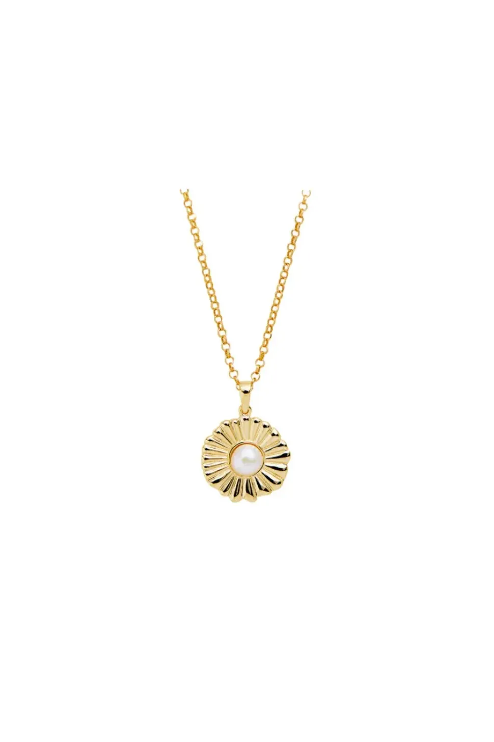Simply Silver Gold Plated Sterling Silver 925 With Freshwater Pearl Necklace
