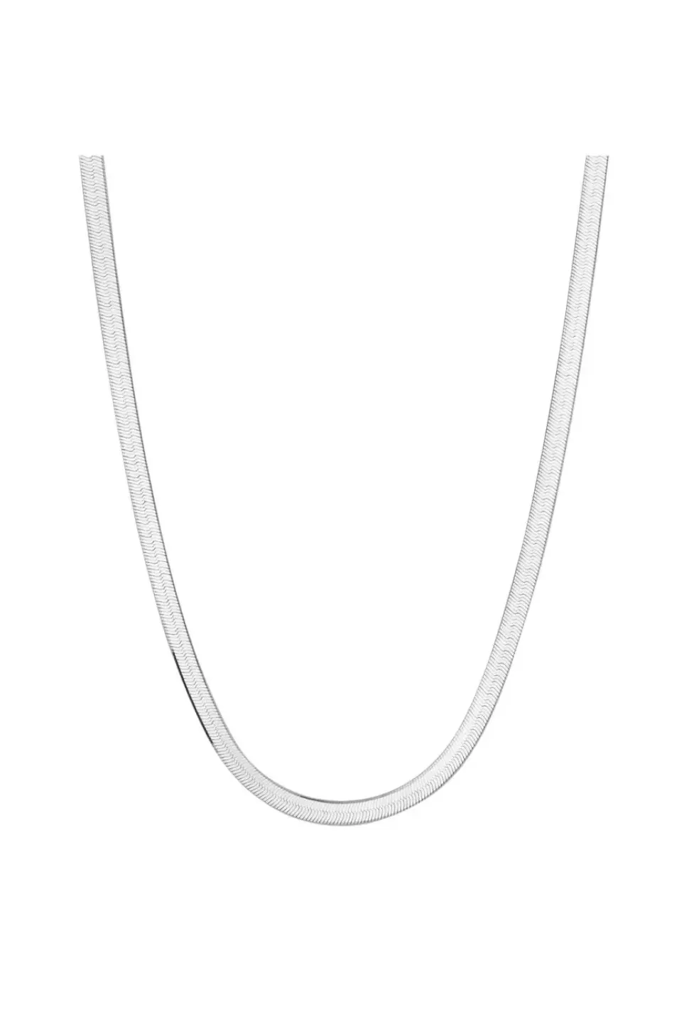 Simply Silver Sterling Silver 925 Flat Snake Chain Necklace