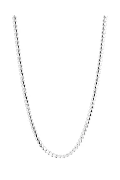 Simply Silver Sterling Silver 925 Heart Row Necklace